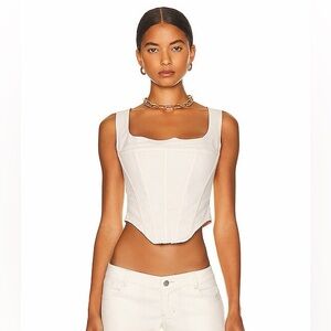 Miaou Campbell Women’s Cream Square-Neck Corset Top